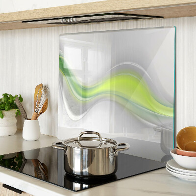 Glass chopping board Waves in shades of green