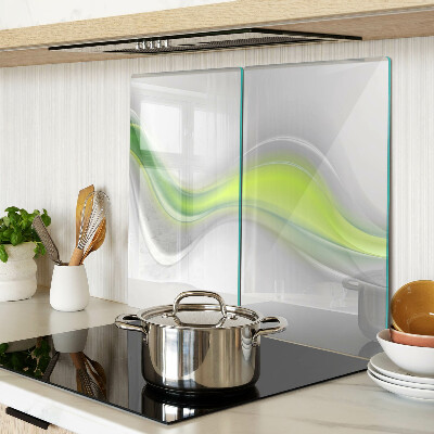Glass chopping board Waves in shades of green