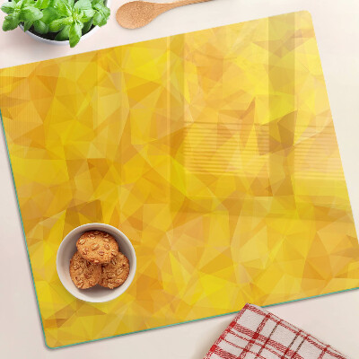 Glass kitchen board Yellow Geometric Mosaic