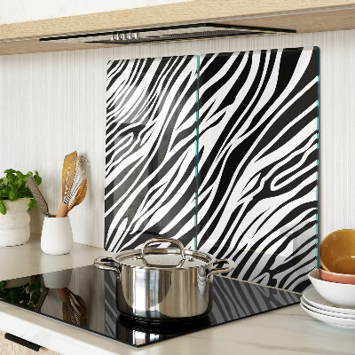 Glass kitchen board Zebra pattern