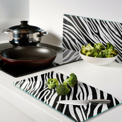 Glass kitchen board Zebra pattern