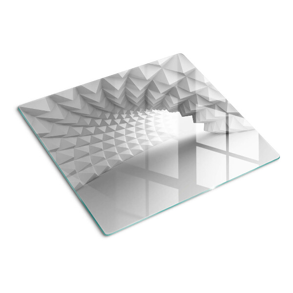 Glass chopping board Geometric 3D pattern
