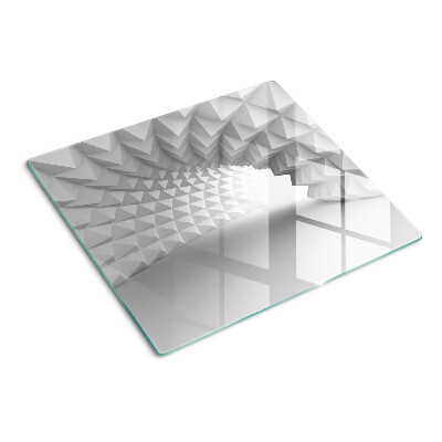 Glass chopping board Geometric 3D pattern
