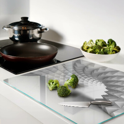 Glass chopping board Geometric 3D pattern