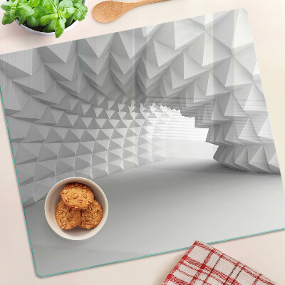 Glass chopping board Geometric 3D pattern