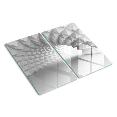 Glass chopping board Geometric 3D pattern