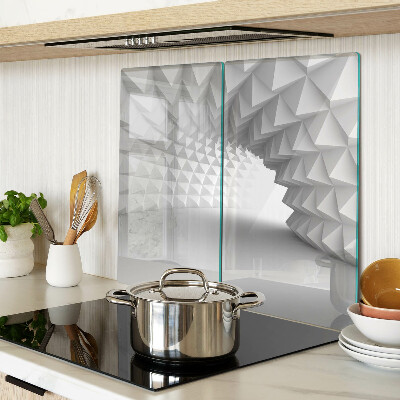 Glass chopping board Geometric 3D pattern
