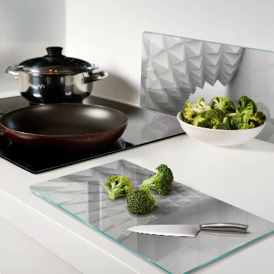 Glass chopping board Geometric 3D pattern