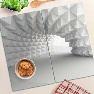 Glass chopping board Geometric 3D pattern