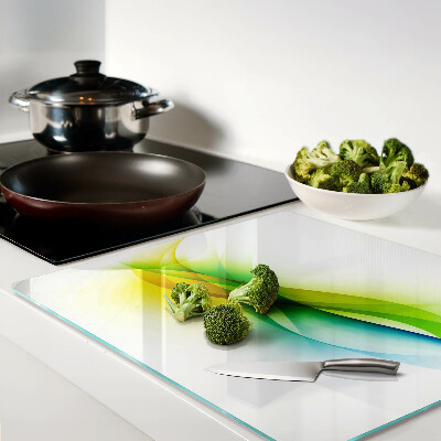 Glass chopping board Abstract Color Waves