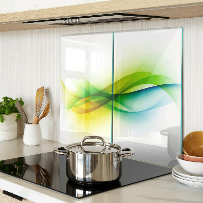 Glass chopping board Abstract Color Waves
