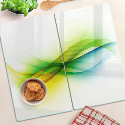 Glass chopping board Abstract Color Waves