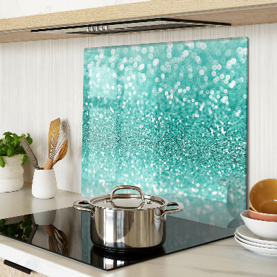 Glass chopping board Sparkling Turquoise Glitter