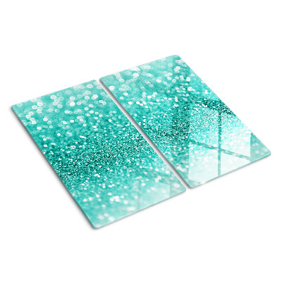 Glass chopping board Sparkling Turquoise Glitter