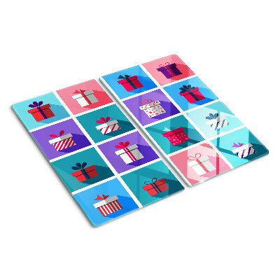 Glass chopping board Gift motifs in different colors