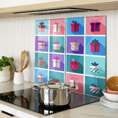 Glass chopping board Gift motifs in different colors
