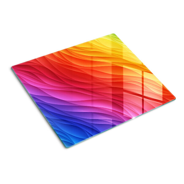 Glass chopping board Color waves