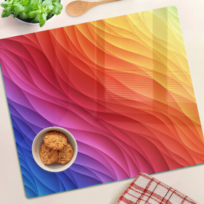 Glass chopping board Color waves