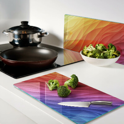 Glass chopping board Color waves