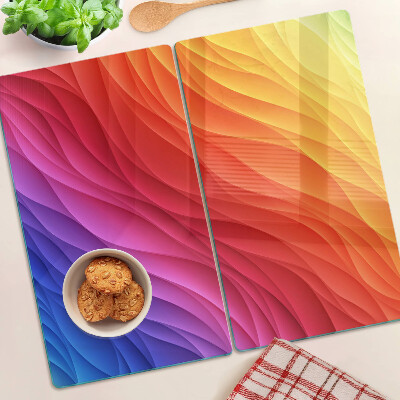 Glass chopping board Color waves