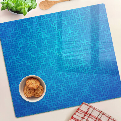 Glass kitchen board Wavy pattern in shades of blue