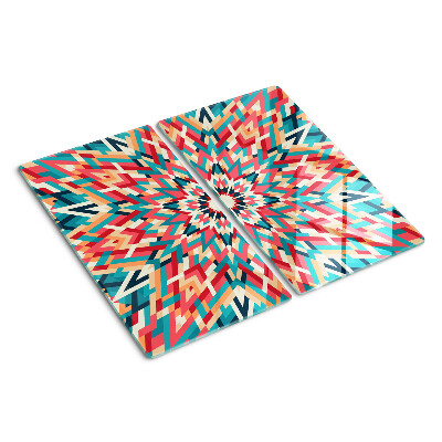 Glass chopping board Multicolored mandala