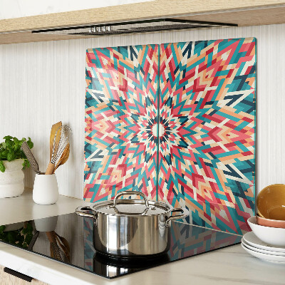 Glass chopping board Multicolored mandala
