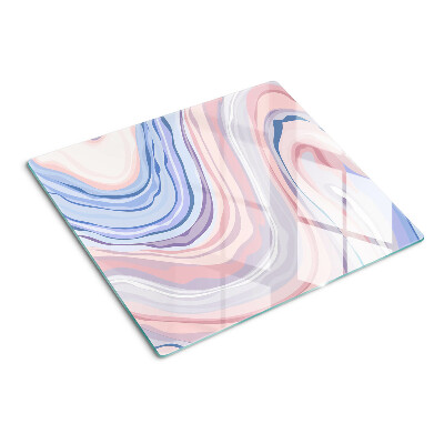 Glass kitchen board Marble pattern in pastel colors