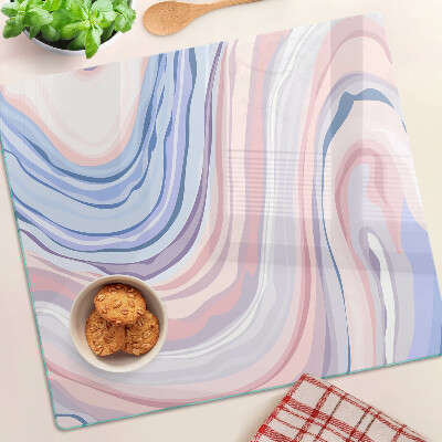 Glass kitchen board Marble pattern in pastel colors