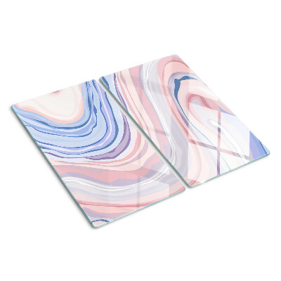 Glass kitchen board Marble pattern in pastel colors