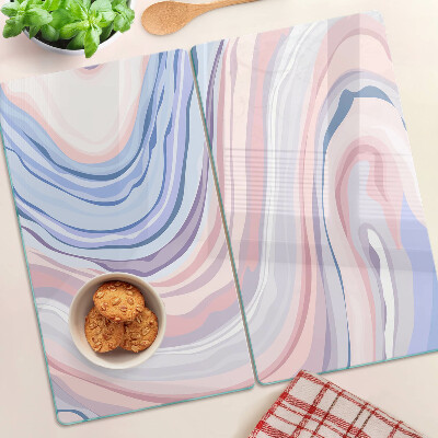 Glass kitchen board Marble pattern in pastel colors
