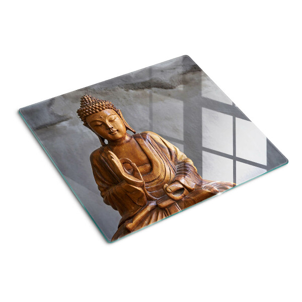 Glass chopping board Buddha in meditation