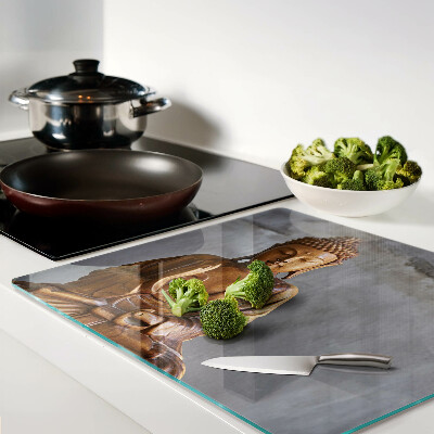 Glass chopping board Buddha in meditation