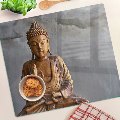 Glass chopping board Buddha in meditation