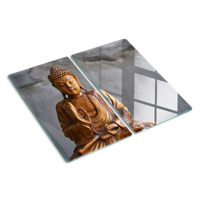Glass chopping board Buddha in meditation