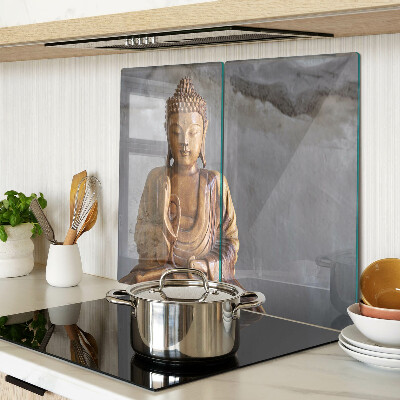 Glass chopping board Buddha in meditation