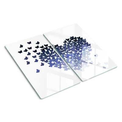 Glass kitchen board Heart motif with butterflies