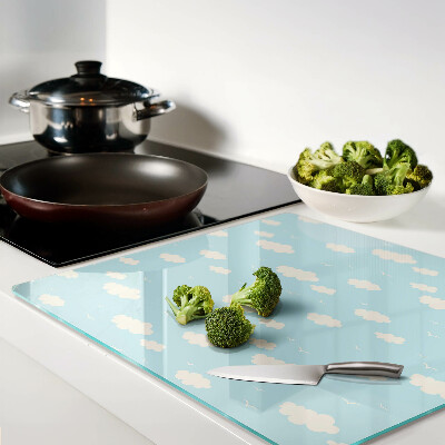 Glass kitchen board Clouds in the sky