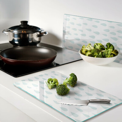 Glass kitchen board Rain drops
