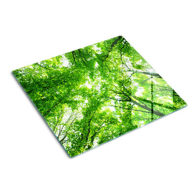 Glass chopping board Forests and green trees