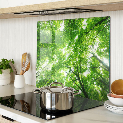 Glass chopping board Forests and green trees