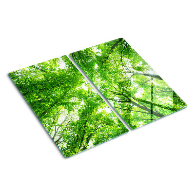 Glass chopping board Forests and green trees