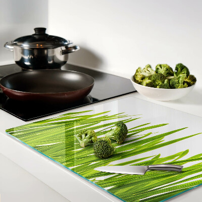 Glass kitchen board Green grass
