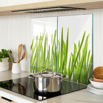 Glass kitchen board Green grass