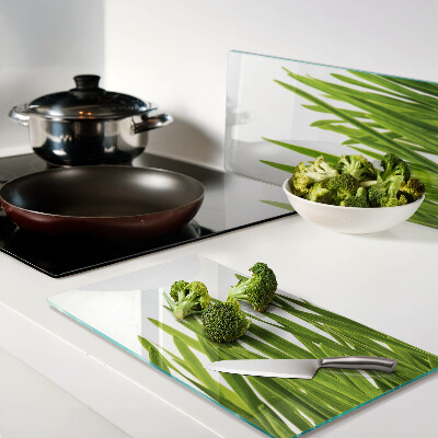 Glass kitchen board Green grass