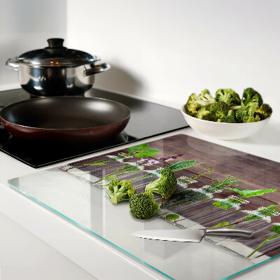 Glass kitchen board Plants in bottles