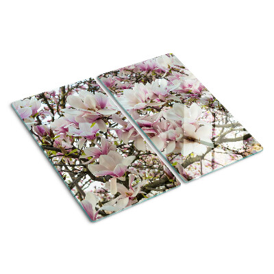 Glass kitchen board Magnolia flowers
