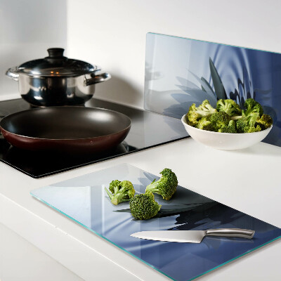 Glass chopping board Water lily on the water background