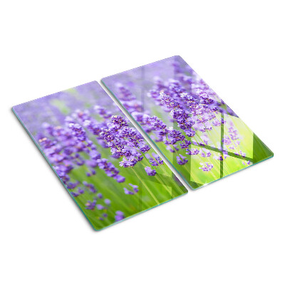 Glass chopping board Lavender field