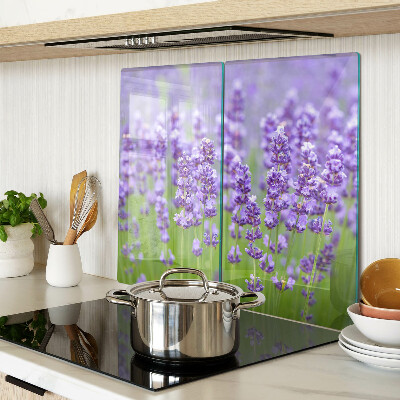 Glass chopping board Lavender field